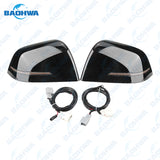 TESLA Model Y Gloss Black Rear Side Mirror Cover Cap With LED Light (19-22)