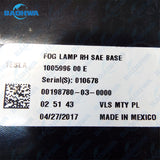 TESLA Model S Right Passenger Fog Lamp Black LED 1005996-00-E